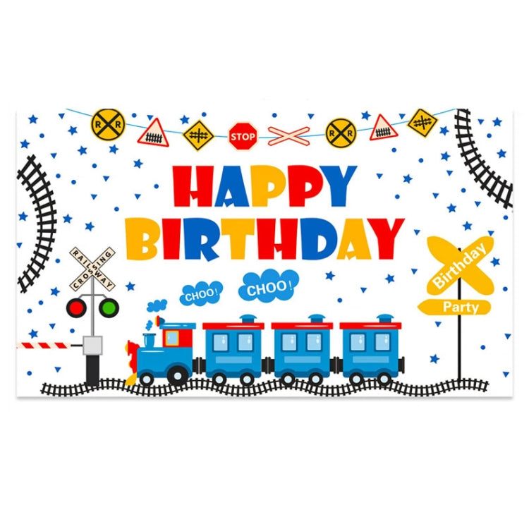 210x180cm Train Cartoon Children Birthday Background Cloth Faber Decoration - Birthday Party by PMC TechLife | Online Shopping South Africa | PMC TechLife | Buy Now Pay Later Mobicred