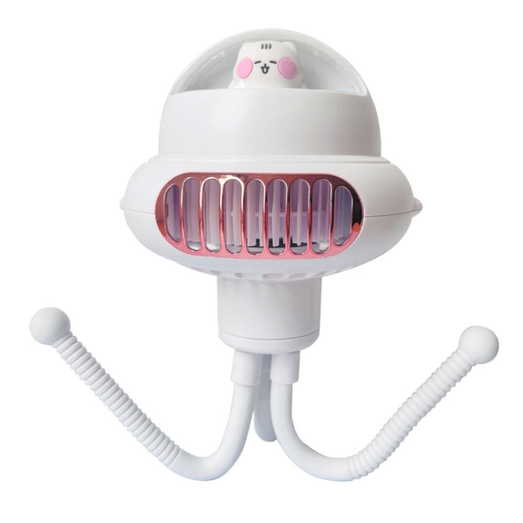 Shaking Head Stroller Fan Leafless Octopus Mute Portable Mini Fan Normal Version (White) - free shipping - PMC Jewellery - Order now!