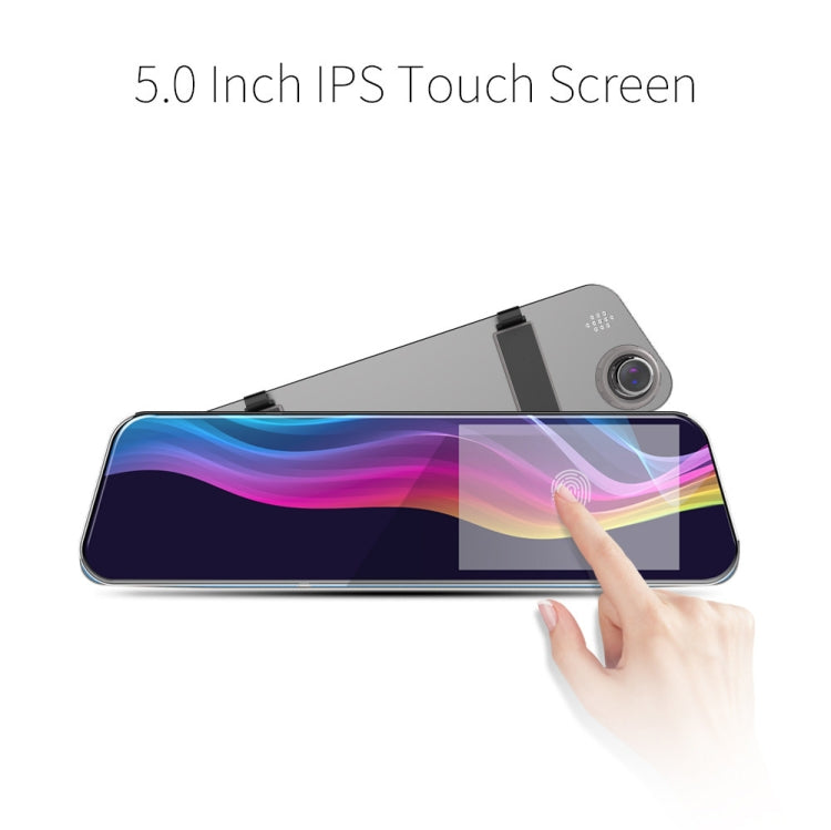 Anytek A6 5 inch HD Dual Record Lens Driving Recorder Car Rear View Mirror Image Car - free shipping - PMC TechLife - Order now!