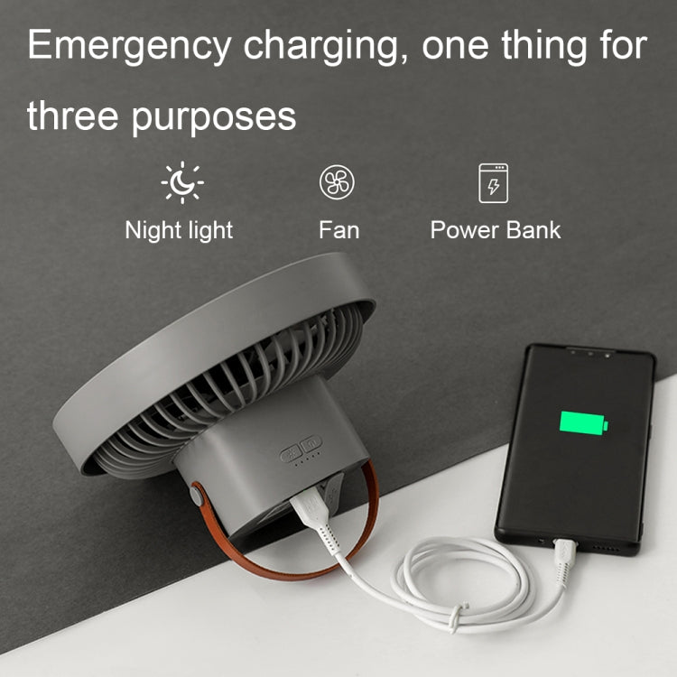 ZK-01 7 Inch Outdoor Camping LED Light Tripod Fan Portable Multifunctional Power Bank Hanging Fan(White) - Electric Fans by PMC TechLife | Online Shopping South Africa | PMC TechLife | Buy Now Pay Later Mobicred