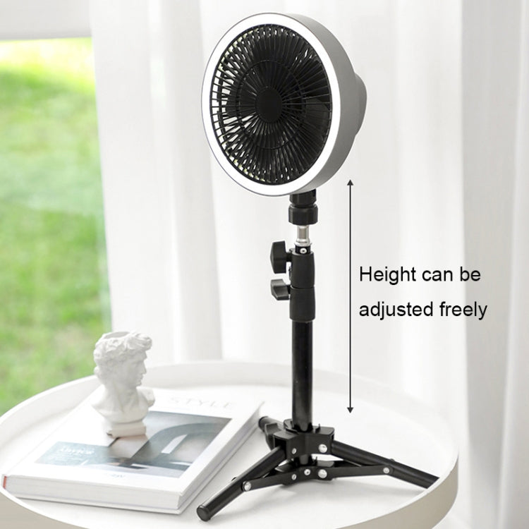 ZK-01 7 Inch Outdoor Camping LED Light Tripod Fan Portable Multifunctional Power Bank Hanging Fan(White) - Electric Fans by PMC TechLife | Online Shopping South Africa | PMC TechLife | Buy Now Pay Later Mobicred