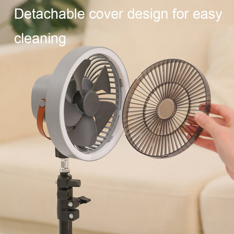 ZK-01 7 Inch Outdoor Camping LED Light Tripod Fan Portable Multifunctional Power Bank Hanging Fan(White) - Electric Fans by PMC TechLife | Online Shopping South Africa | PMC TechLife | Buy Now Pay Later Mobicred