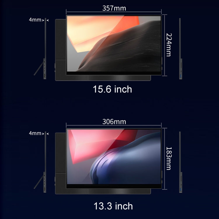 13.3 inch Touch Version 4K Portable External Extended Screen Display For Switch/PS5/Mobile Phone/Computer(US Plug) - LCD Monitors by PMc TechLife | Online Shopping South Africa | PMc TechLife | Buy Now Pay Later Mobicred