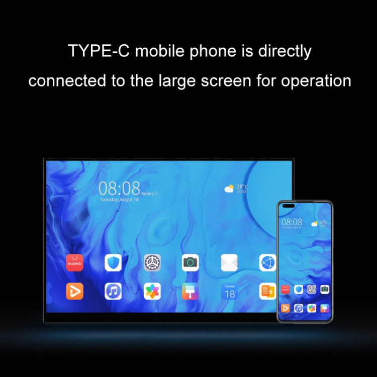 13.3 inch Touch Version 4K Portable External Extended Screen Display For Switch/PS5/Mobile Phone/Computer(US Plug) - LCD Monitors by PMc TechLife | Online Shopping South Africa | PMc TechLife | Buy Now Pay Later Mobicred