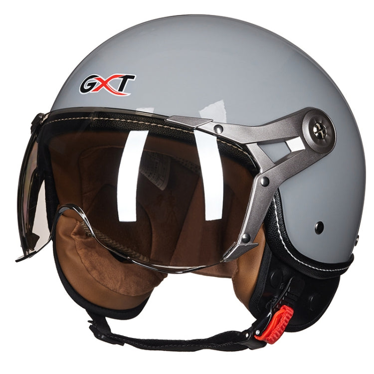 GXT Electric Vehicle Half Cover Helmet Four Seasons Retro Helmet, Size: L(Cement Gray) - Helmets by GXT | Online Shopping South Africa | PMC Jewellery | Buy Now Pay Later Mobicred