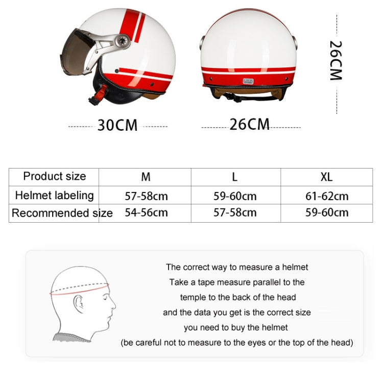 GXT Electric Vehicle Half Cover Helmet Four Seasons Retro Helmet, Size: XL(Bright Black Flower) - free shipping - PMC TechLife - Order now!