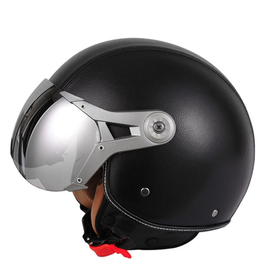 GXT Electric Vehicle Half Cover Four Seasons Retro Helmet, Size: L(Black) - Helmets by GXT | Online Shopping South Africa | PMC Jewellery | Buy Now Pay Later Mobicred