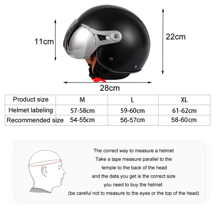 GXT Electric Vehicle Half Cover Four Seasons Retro Helmet, Size: M(Black White) - Helmets by GXT | Online Shopping South Africa | PMC Jewellery | Buy Now Pay Later Mobicred