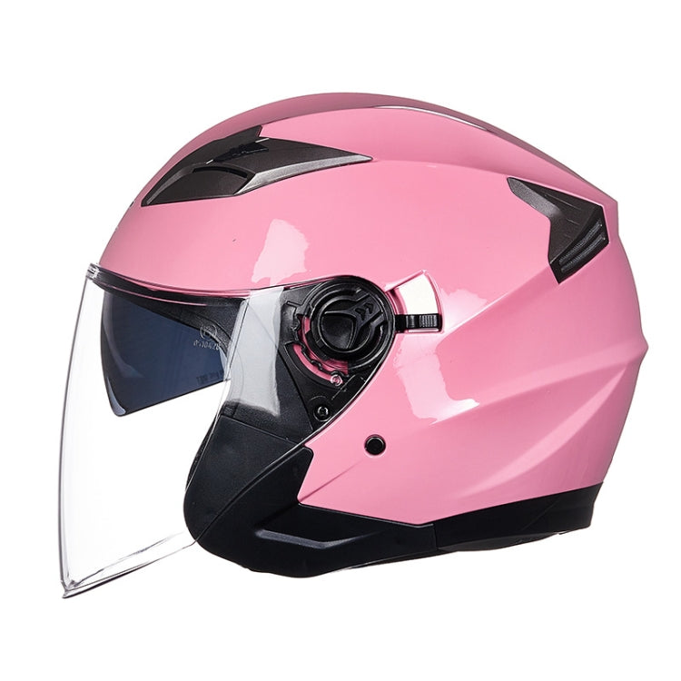 GXT 708 Electric Vehicle Dual Lens Helmet Four Seasons Safety Helmet, Size: M(Light Pink) - Helmets by GXT | Online Shopping South Africa | PMC Jewellery | Buy Now Pay Later Mobicred