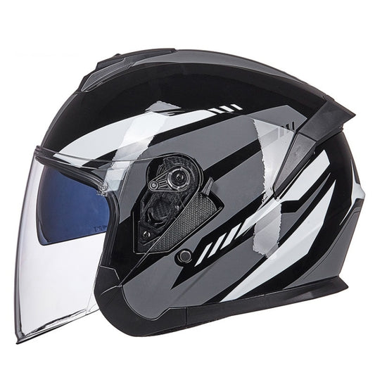 GXT Electric Vehicle Four Seasons Sun Protection & Windshield Double Lens Helmet, Size: XL(Bright Black Gray) - Helmets by GXT | Online Shopping South Africa | PMC Jewellery | Buy Now Pay Later Mobicred