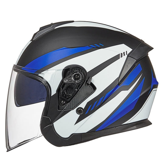 GXT Electric Vehicle Four Seasons Sun Protection & Windshield Double Lens Helmet, Size: XL(Matt Black Blue) - Helmets by GXT | Online Shopping South Africa | PMC Jewellery | Buy Now Pay Later Mobicred