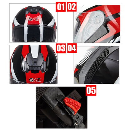 GXT Electric Vehicle Four Seasons Sun Protection & Windshield Double Lens Helmet, Size: M(Matt Black Red) - Helmets by GXT | Online Shopping South Africa | PMC Jewellery | Buy Now Pay Later Mobicred