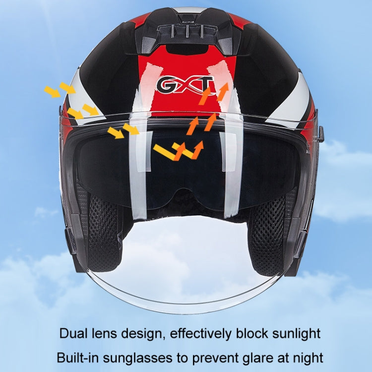 GXT Electric Vehicle Four Seasons Sun Protection & Windshield Double Lens Helmet, Size: XL(Bright Black Gray) - Helmets by GXT | Online Shopping South Africa | PMC Jewellery | Buy Now Pay Later Mobicred