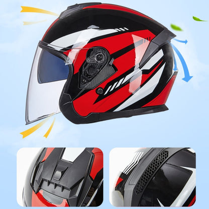 GXT Electric Vehicle Four Seasons Sun Protection & Windshield Double Lens Helmet, Size: XL(Light Pink) - Helmets by GXT | Online Shopping South Africa | PMC Jewellery | Buy Now Pay Later Mobicred