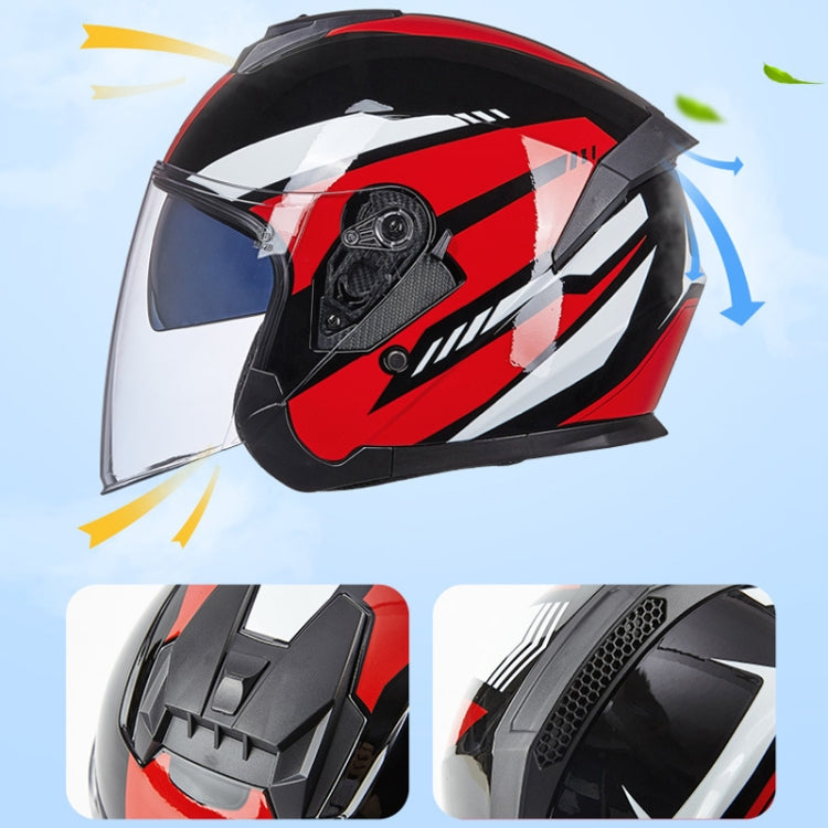 GXT Electric Vehicle Four Seasons Sun Protection & Windshield Double Lens Helmet, Size: XL(Bright Black Gray) - Helmets by GXT | Online Shopping South Africa | PMC Jewellery | Buy Now Pay Later Mobicred