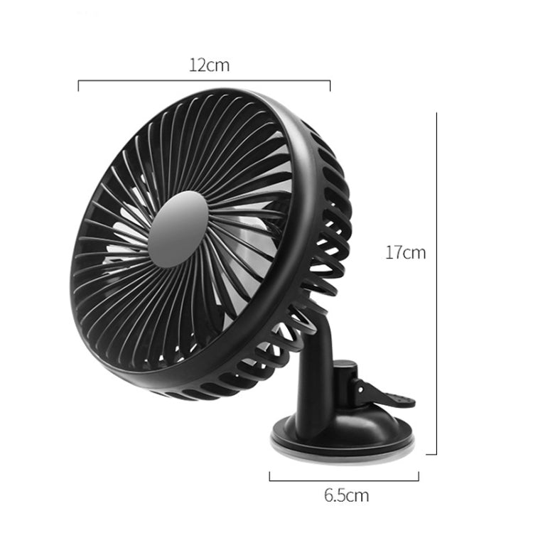 SUITU  12V/24V Mini Car Fan USB Charging Single Head Fan 360 Degree Cooling Fan, Style: Seat Back Model - Heating & Fans by SUITU | Online Shopping South Africa | PMC TechLife | Buy Now Pay Later Mobicred