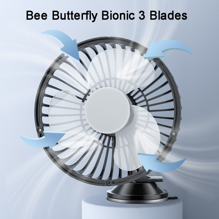 SUITU  12V/24V Mini Car Fan USB Charging Single Head Fan 360 Degree Cooling Fan, Style: Suction Cup Model - free shipping - PMC TechLife - Order now!