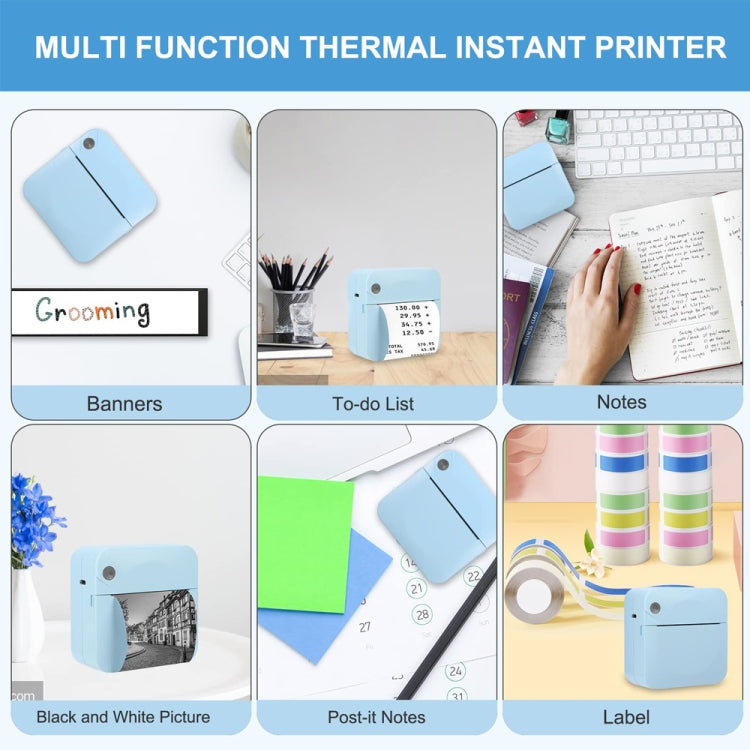 C17 Bluetooth Pocket Mini Label Printer Inkless Thermal Printer Wireless Photo Printer(Blue) - Printer by PMC TechLife | Online Shopping South Africa | PMC TechLife | Buy Now Pay Later Mobicred
