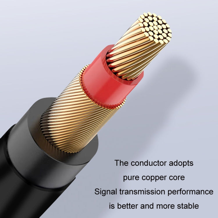 1m JINGHUA 3.5mm Cable Audio Conversion Microphone Two-way Transcriber - Audio Adapter by JINGHUA | Online Shopping South Africa | PMC TechLife | Buy Now Pay Later Mobicred