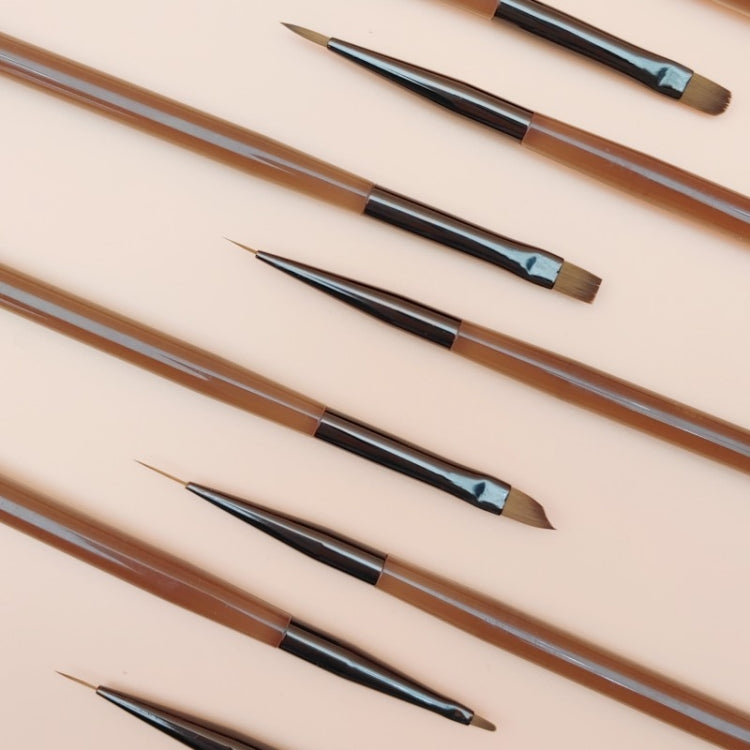 Brown Nail Art Pen Set Colorful Drawing Tools, Style: Long Line Pen - Nail Art Equipment by PMC Jewellery | Online Shopping South Africa | PMC Jewellery | Buy Now Pay Later Mobicred