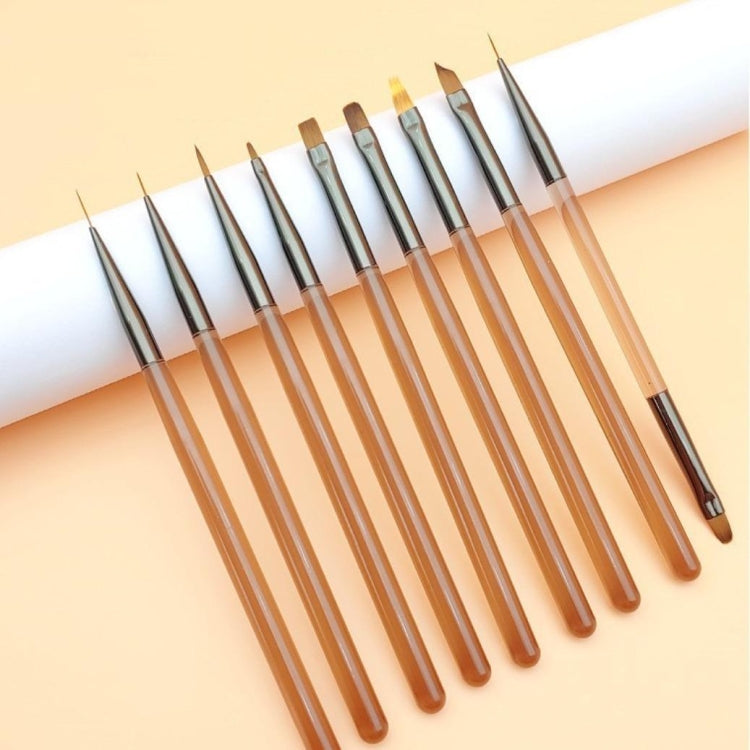 Brown Nail Art Pen Set Colorful Drawing Tools, Style: Round Head Pen - Nail Art Equipment by PMC Jewellery | Online Shopping South Africa | PMC Jewellery | Buy Now Pay Later Mobicred