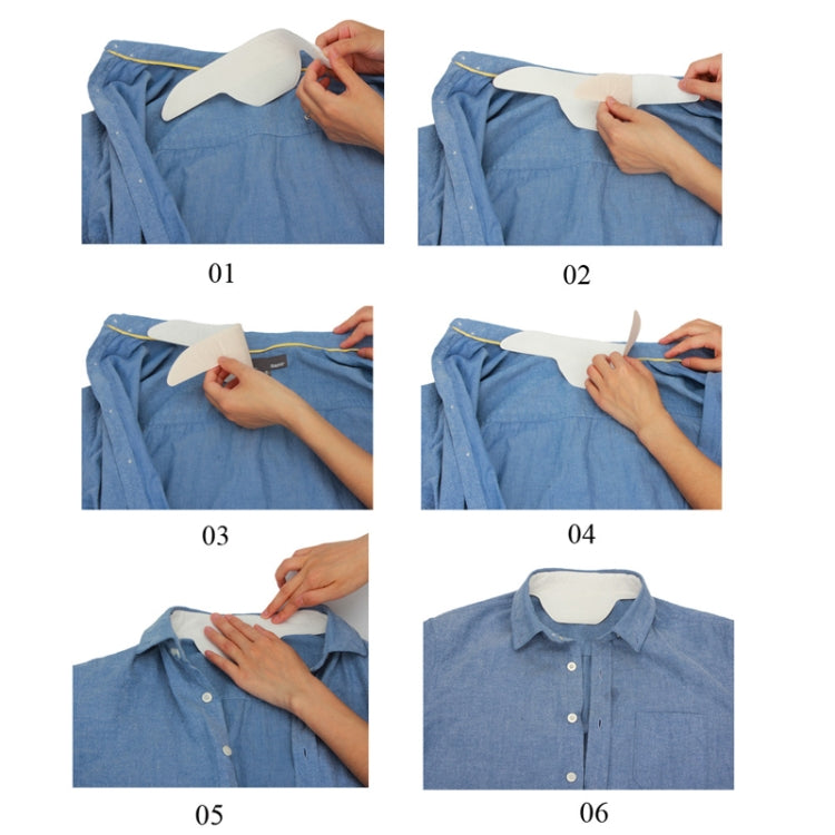 10pcs /Pack Disposable Self-Adhesive Sweat Pads T-Shirt Neck Collar Hat Absorbent Sticker 25cm - free shipping - PMC TechLife - Order now!
