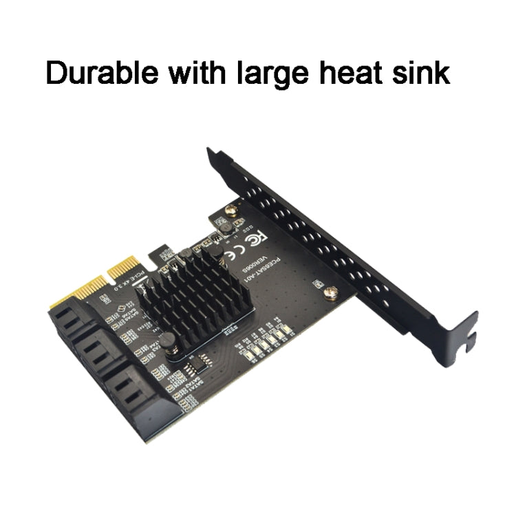 PCIE  4X To 6 Port  SATA 3.0 Adapter Expansion Card ASMedia ASM1166 Converter - Add-on Cards by PMC TechLife | Online Shopping South Africa | PMC TechLife
