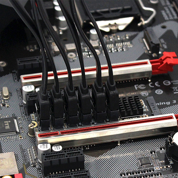 M2 M-EKY PCIE3.0 To SATA6G Transfer Expansion Card 6 Port Hard Disk Expansion Adapter Card(PH516) - Card Adapter by PMC TechLife | Online Shopping South Africa | PMC TechLife