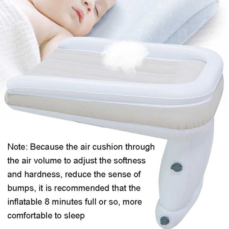 Outdoor Travel Baby Inflatable Bed Children Car Rear Folding Bed Aircraft Inflatable Mattress, Color: Gray+CN Plug Inflatable Pump+Storage Bag+Seat Belt - Baby Furniture by PMC TechLife | Online Shopping South Africa | PMC TechLife
