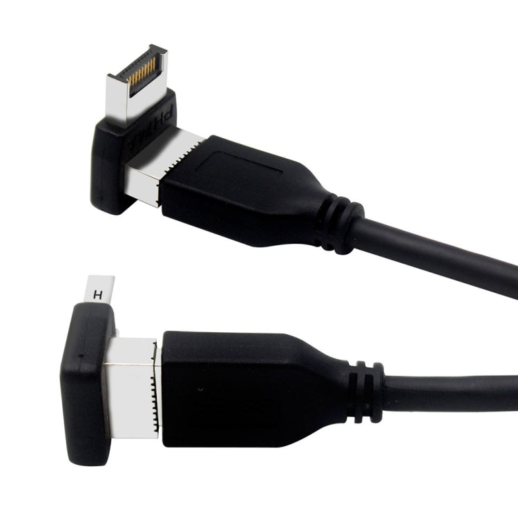 2pcs USB3.1 Type-E Computer Motherboard Interface 90 Degrees Elbow Front Type-C Adapter(PH74A) - Cable & Adapters by PMC Jewellery | Online Shopping South Africa | PMC Jewellery