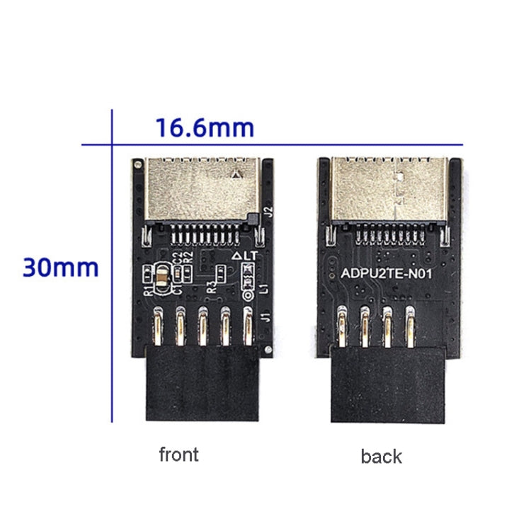 USB 2.0 Front Panel Header USB 9pin To USB 2.0 Type-E Internal Adapter - Add-on Cards by PMC Jewellery | Online Shopping South Africa | PMC Jewellery