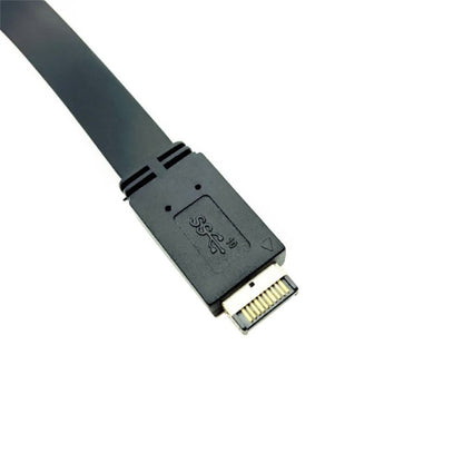 USB 3.1 Type-E To USB-C / Type-C Connector Front Panel Header 0.5m Low Profile Bracket - Cable & Adapters by PMC Jewellery | Online Shopping South Africa | PMC Jewellery | Buy Now Pay Later Mobicred