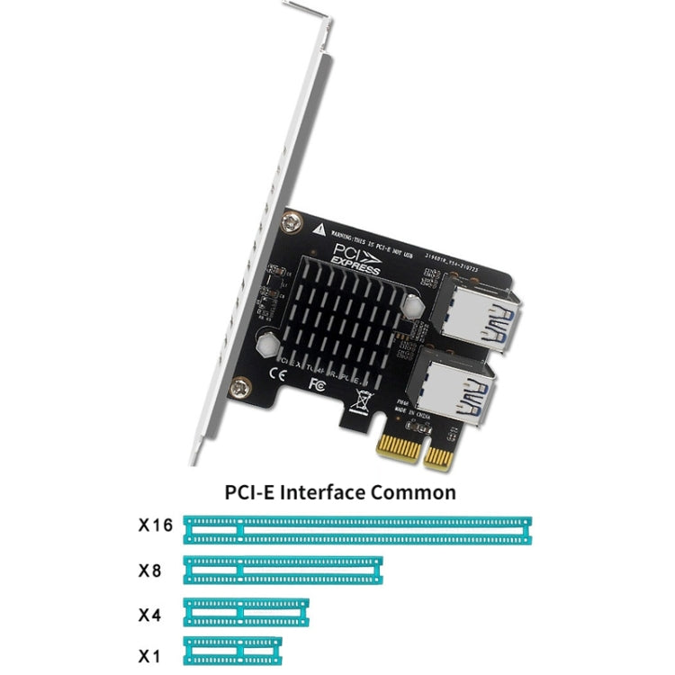 PCIE To PCI-E4 Port USB3.0 Expansion Card Graphics Card Extension(Full High Baffle) - Add-on Cards by PMC Jewellery | Online Shopping South Africa | PMC Jewellery | Buy Now Pay Later Mobicred