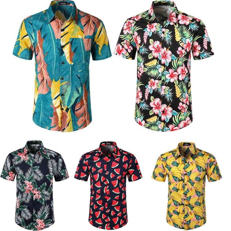 Summer Men 3D Digital Printing Beach Casual Short-sleeved Shirt, Size: L(2) - Short Sleeve by PMC Jewellery | Online Shopping South Africa | PMC Jewellery