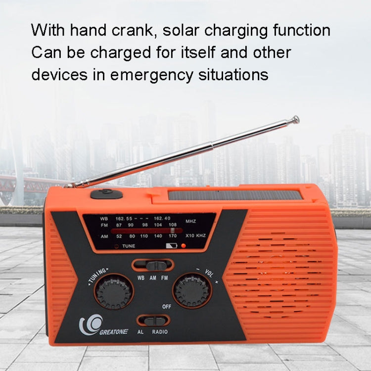 AM/FM/NoAA 2000mAh Emergency Radio Portable Hand Crank Solar Powered Radio(Green) - Radio Player by PMC Jewellery | Online Shopping South Africa | PMC Jewellery | Buy Now Pay Later Mobicred