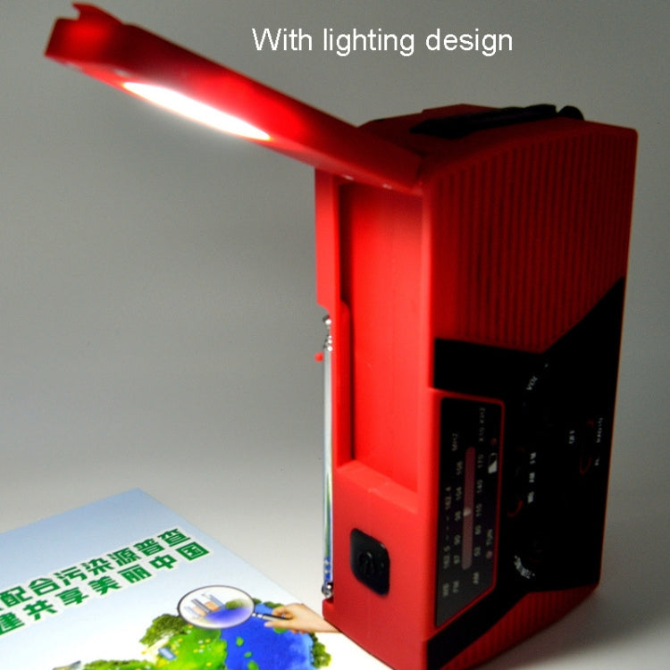 AM/FM/NoAA 2000mAh Emergency Radio Portable Hand Crank Solar Powered Radio(Red) - Radio Player by PMC TechLife | Online Shopping South Africa | PMC TechLife | Buy Now Pay Later Mobicred