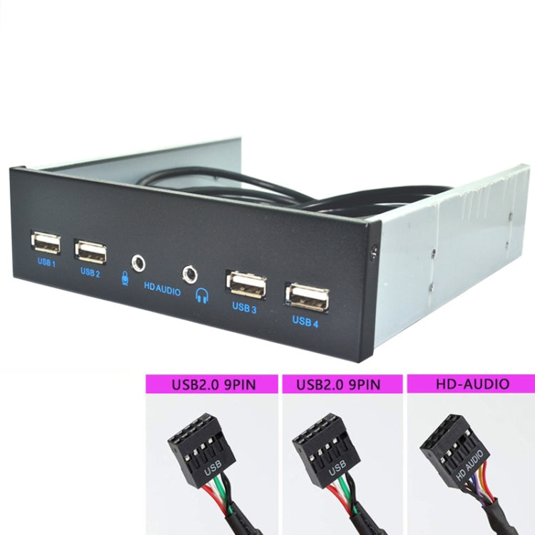 4 x USB 2.0+HD-AUDIO Desktop PC Case Internal Front Panel - Computer Cases & Towers by PMC TechLife | Online Shopping South Africa | PMC TechLife