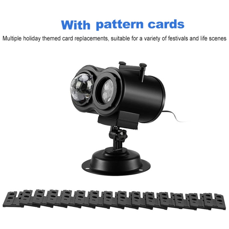 16 Cards UK Plug Color Card Pattern 9W Christmas Projection Light Remote Control Snow Light - Christmas Decoration Lamps by PMc TechLife | Online Shopping South Africa | PMc TechLife | Buy Now Pay Later Mobicred