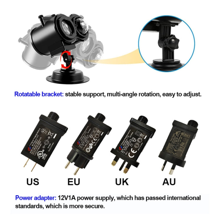 16 Cards AU Plug Color Card Pattern 9W Christmas Projection Light Remote Control Snow Light - free shipping - PMc TechLife - Order now!