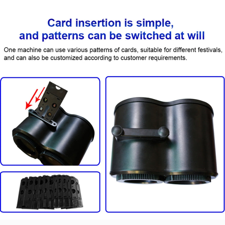 16 Cards EU Plug Not Easy To Fade Card Pattern 9W Double Cylinder Water Pattern Christmas Projection Light - Christmas Decoration Lamps by PMc TechLife | Online Shopping South Africa | PMc TechLife | Buy Now Pay Later Mobicred