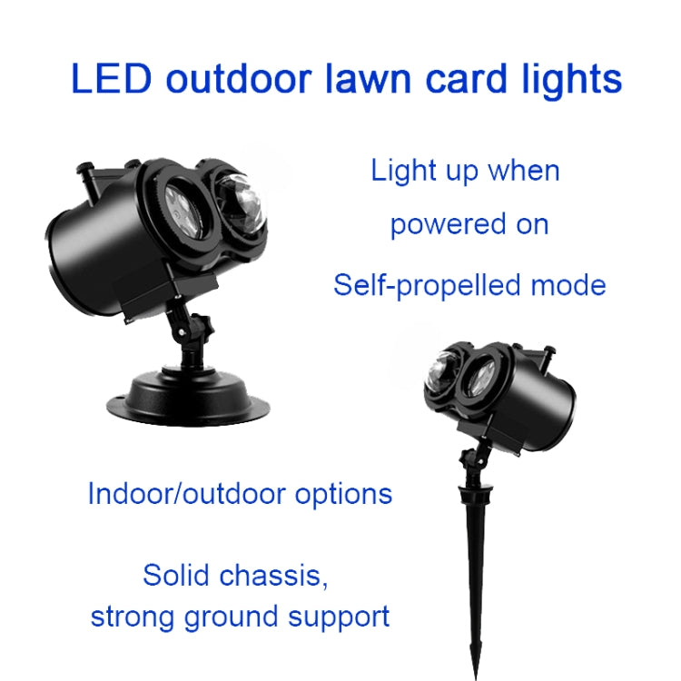 16 Cards EU Plug Not Easy To Fade Card Pattern 9W Double Cylinder Water Pattern Christmas Projection Light - Christmas Decoration Lamps by PMc TechLife | Online Shopping South Africa | PMc TechLife | Buy Now Pay Later Mobicred