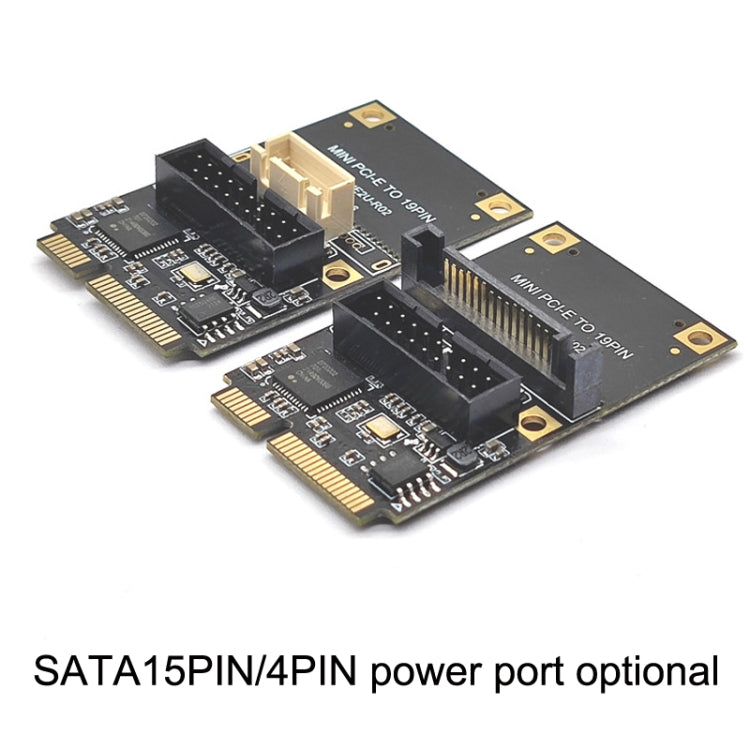 Mini PCI-E To USB3.2 GEN1 Front 19Pin 2 Ports Transfer Card Supports Half High S 4PIN Electric Point - Add-on Cards by PMC Jewellery | Online Shopping South Africa | PMC Jewellery | Buy Now Pay Later Mobicred