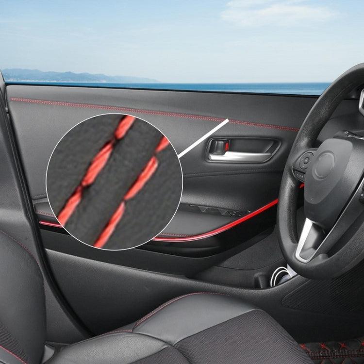 8m Car Center Console Interior Modification Leather Gap Strip(Black Red) - Car Interior Mouldings by PMC TechLife | Online Shopping South Africa | PMC TechLife | Buy Now Pay Later Mobicred