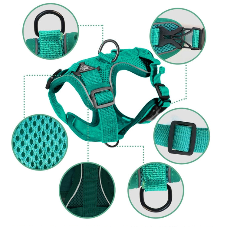 Pet Vest Harness + Traction Rope Set Reflective Breathable Dog Cat Harness, Size: XL(Coffee) - Leashes by PMC Jewellery | Online Shopping South Africa | PMC Jewellery