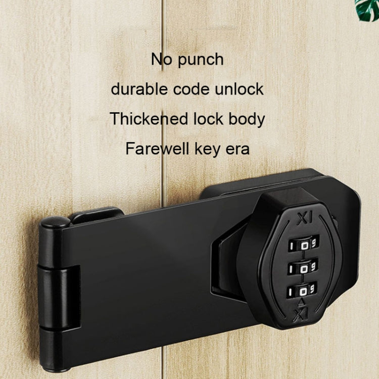 Screw Installation Cabinet Door Combination Lock Anti-Theft Drawer Lock, Style: Two Hole 3 inch Black - Door Locks & Cabinet Locks by PMC Jewellery | Online Shopping South Africa | PMC Jewellery