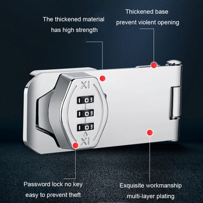 Screw Installation Cabinet Door Combination Lock Anti-Theft Drawer Lock, Style: Two Hole 3 inch Black - Door Locks & Cabinet Locks by PMC Jewellery | Online Shopping South Africa | PMC Jewellery