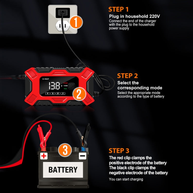 E-FAST 12V Motorcycle Car Battery Emergency Start Charger(EU Plug) - Power Bank by E-FAST | Online Shopping South Africa | PMC Jewellery