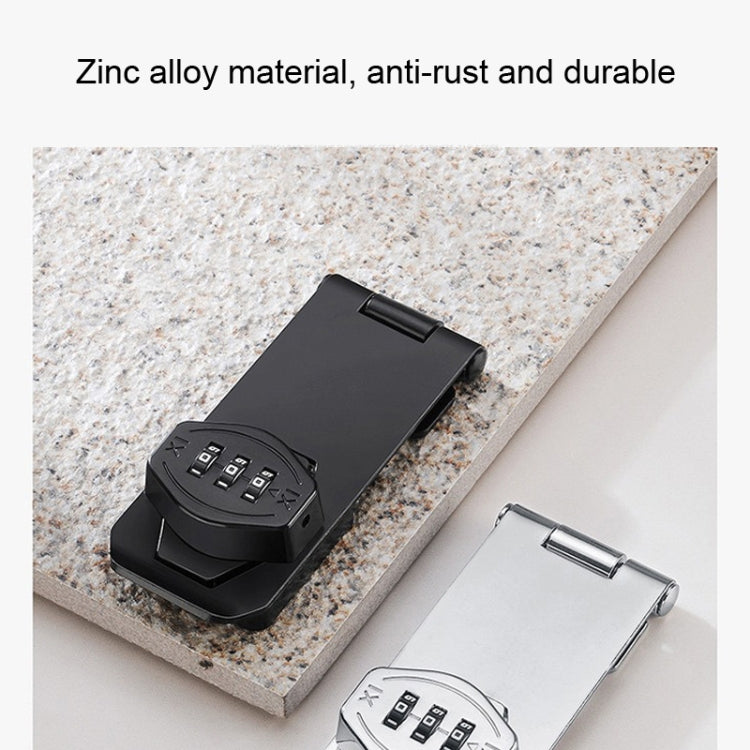 Stick Nail Dual Use Free Punch Cabinet Door Combination Lock Anti-Theft Drawer Lock, Style: Two Hole 3 inch Black - Padlocks by PMC TechLife | Online Shopping South Africa | PMC TechLife