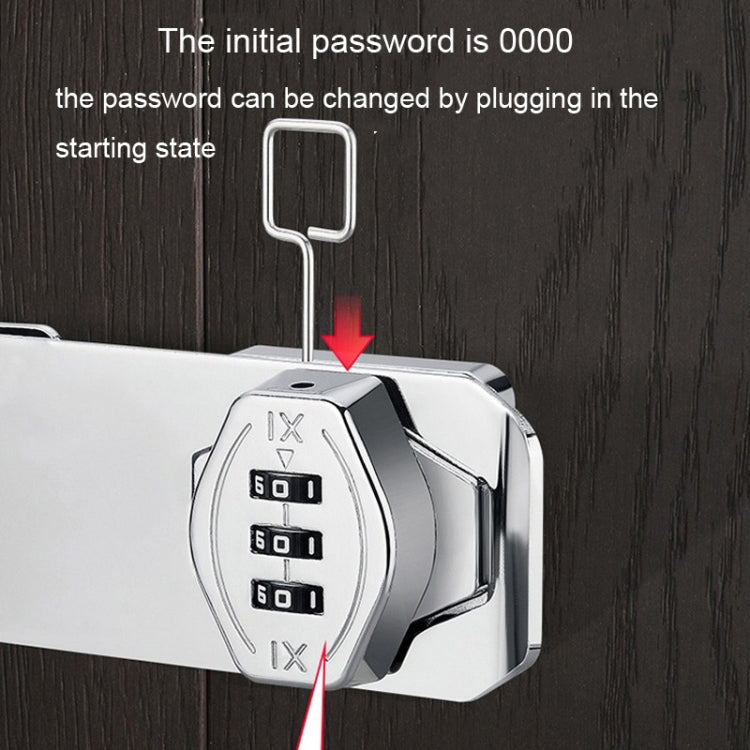 Stick Nail Dual Use Free Punch Cabinet Door Combination Lock Anti-Theft Drawer Lock, Style: Two Hole 3 inch Black - Padlocks by PMC TechLife | Online Shopping South Africa | PMC TechLife
