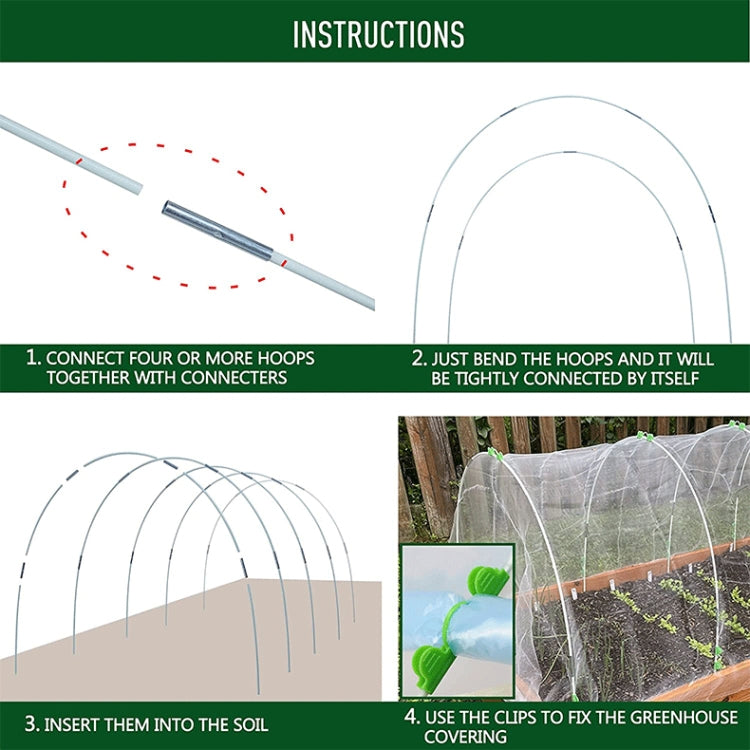 Garden Arch Greenhouse Hoops Rustproof Steel Tunnel Hoop Frame Plant Support, Speci: L  5  Rods 10 Arches - Plant Support & Care by PMC TechLife | Online Shopping South Africa | PMC TechLife | Buy Now Pay Later Mobicred